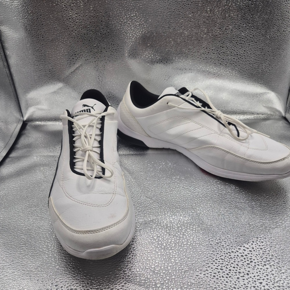 Puma Ferrari Drift Cat 5 Ultra White Black Mens Sneakers 306219-03 Size 14